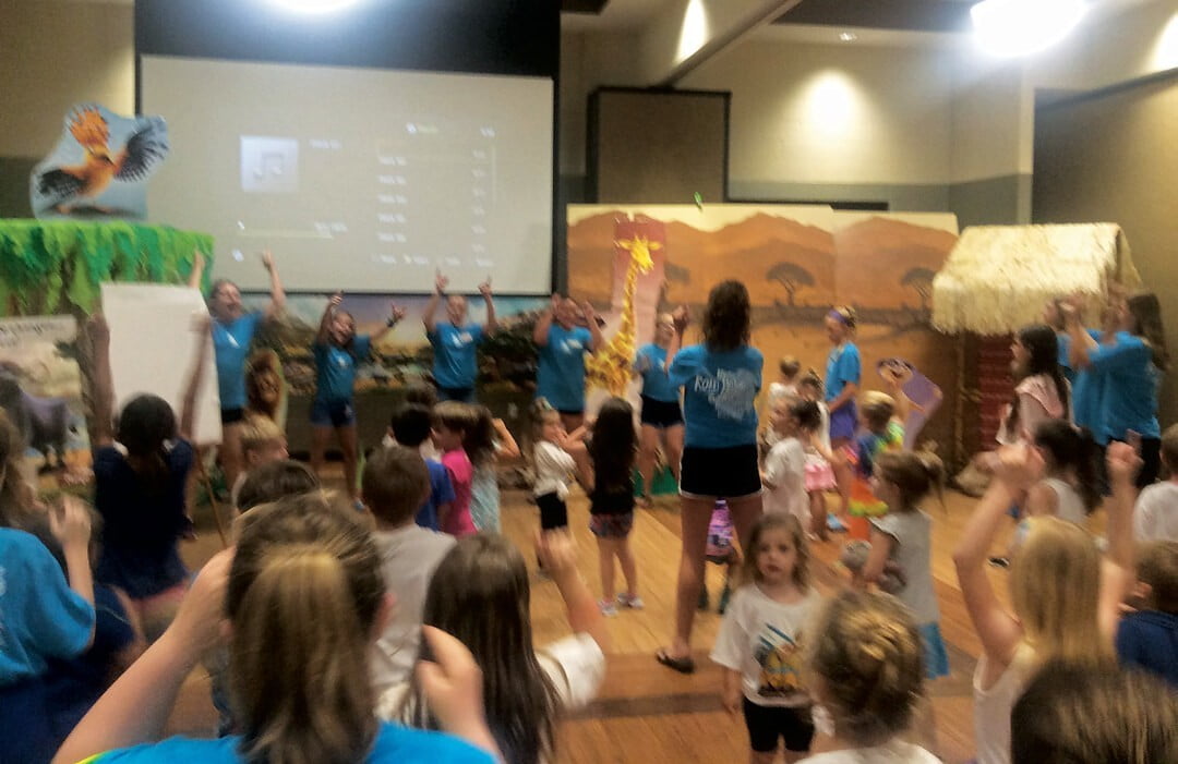 7_original_file_I0 Each year, the week after Father's Day is set aside for preschool to fifth-grade students to experience the joy and excitement of VBS in the Parish Center.